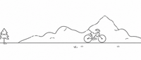 Ilustración de ciclista en ruta para seguro de 3 días